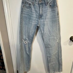 Denim Forum High Rise Jeans in Light Blue